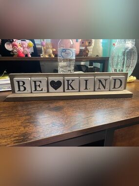 Wooden blocks “BE KIND” Farmhouse Decor